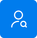 Icono persona y lupa